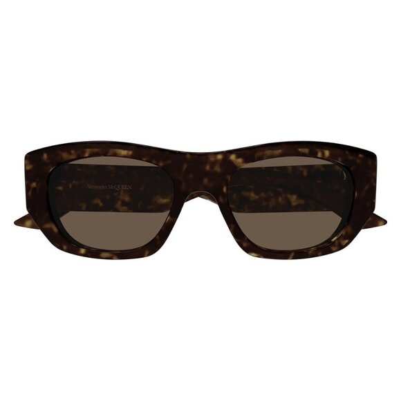 New ALEXANDER MCQUEEN Havana Square AM0450S 002 Sunglasses Women - Picture 2 of 4